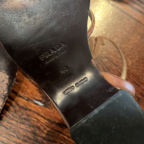 Prada Wedges w Leather Leaf Applique Size 40 - Picture 5 of 11